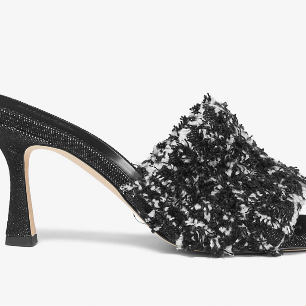 Michael Michael Kors Tessa Frayed Black Denim Mule Size 9.5 - Picture 5 of 7